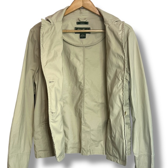 Eddie Bauer Women's Stretch Khakhi Jacket Blazer Size Large Button-Up‎ Unlined - Picture 6 of 7